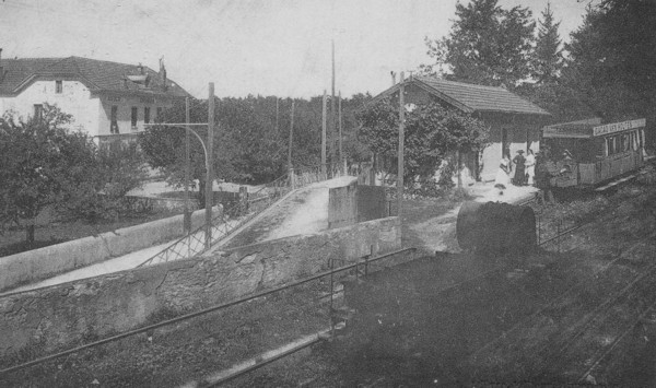 Gare d'Etrembières du chemin de fer électrique du Salève (v. 1926)
