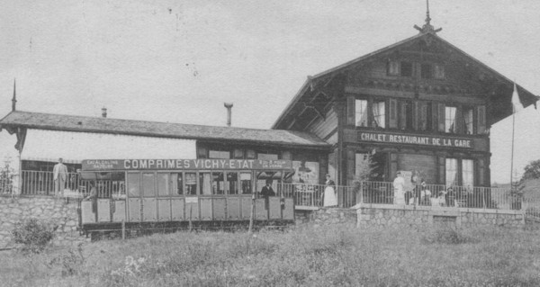 Gare des Treize-Arbres du chemin de fer électrique du Salève (v. 1919)