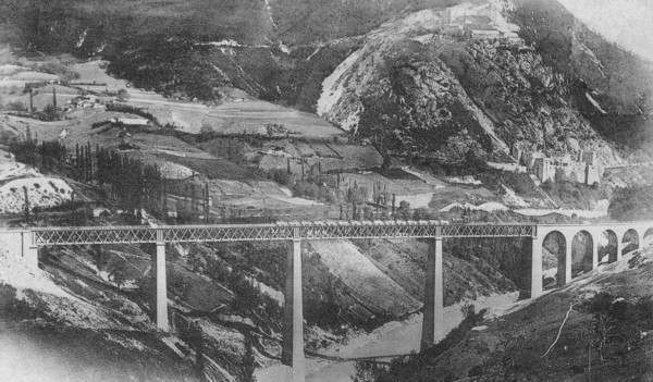 Le Fort l'Ecluse et le viaduc de Longeray (1911)