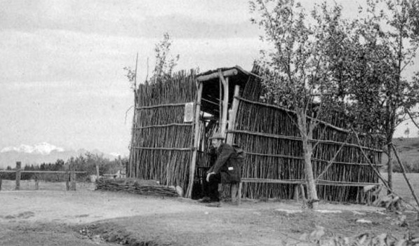 Buvette de la Grande Gorge et le mont Blanc