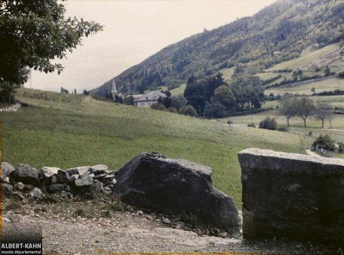 Chemin des voûtes de Monnetier en couleur (1924)