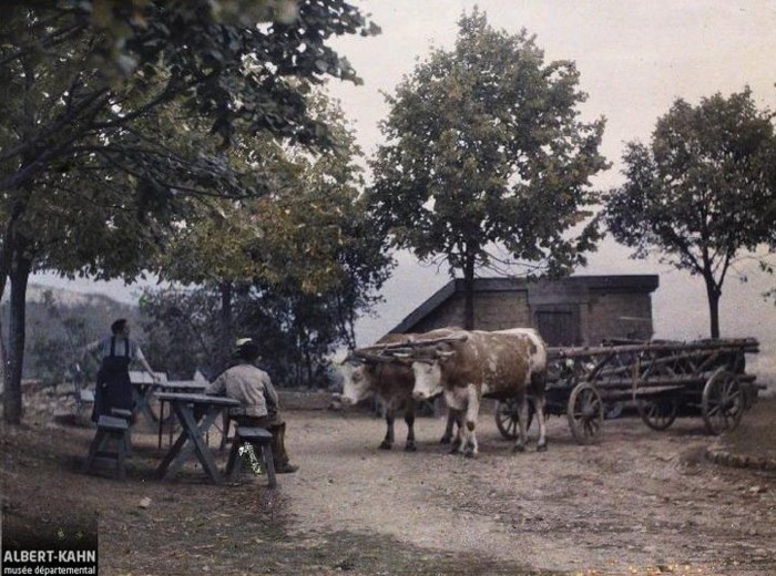 La route du Salève à la Croix en couleur (1924)