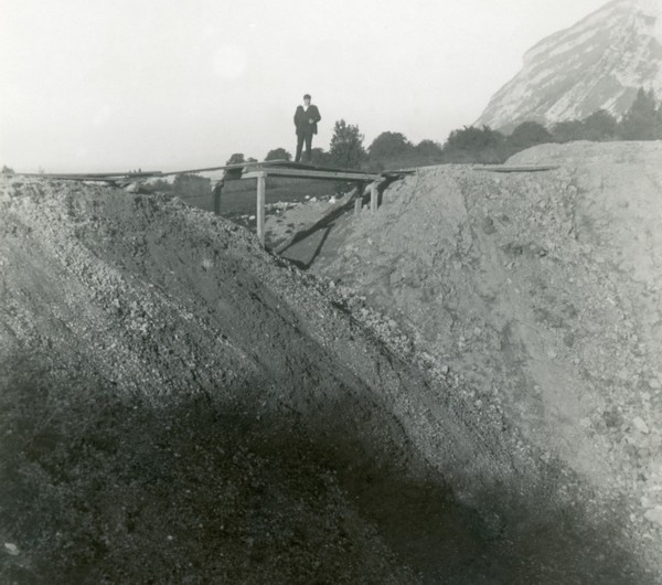 Construction de la route de Chotard (v. 1920)