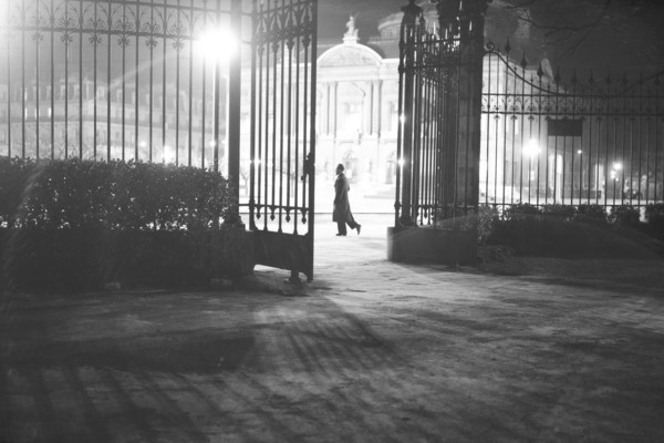 Parc des Bastions et Grand-Théâtre de nuit (mars 1936)
