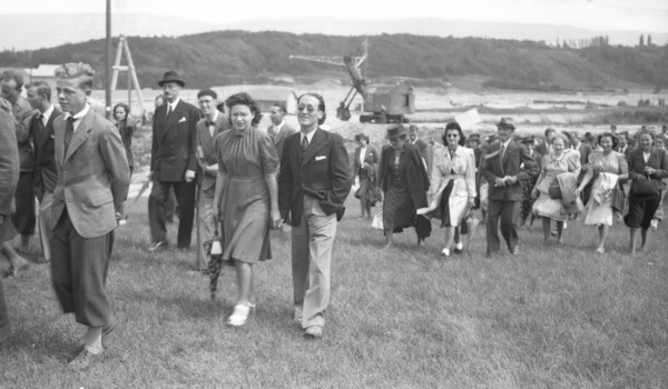 Visite du chantier de Verbois (juillet 1942)