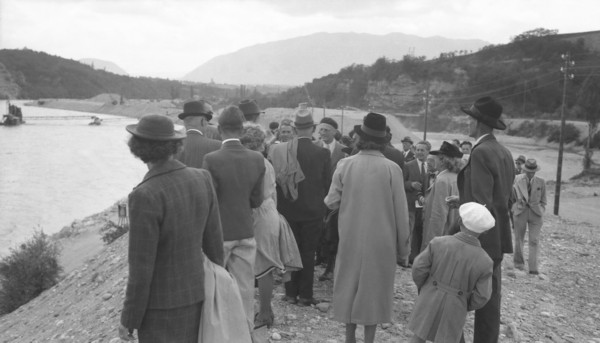 Visite du chantier de Verbois (juillet 1942)