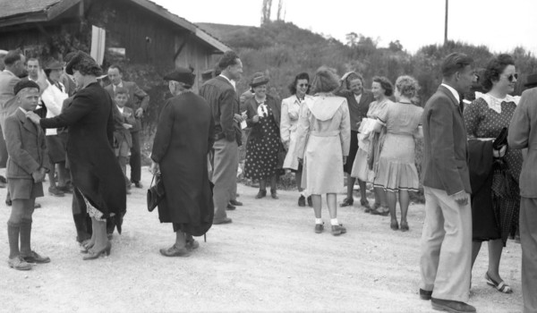 Visite du chantier de Verbois (juillet 1942)