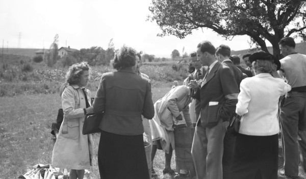 Visite du chantier de Verbois (juillet 1942)