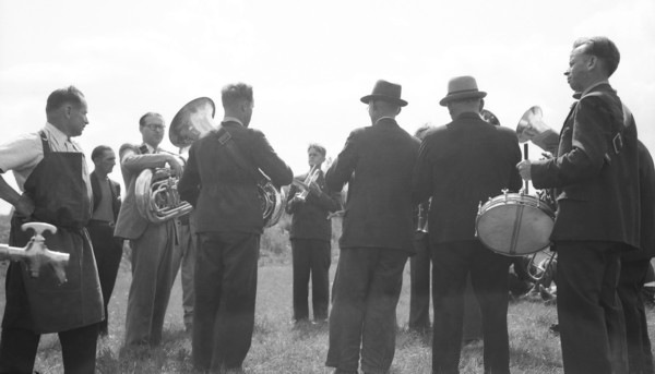 Visite du chantier de Verbois (juillet 1942)