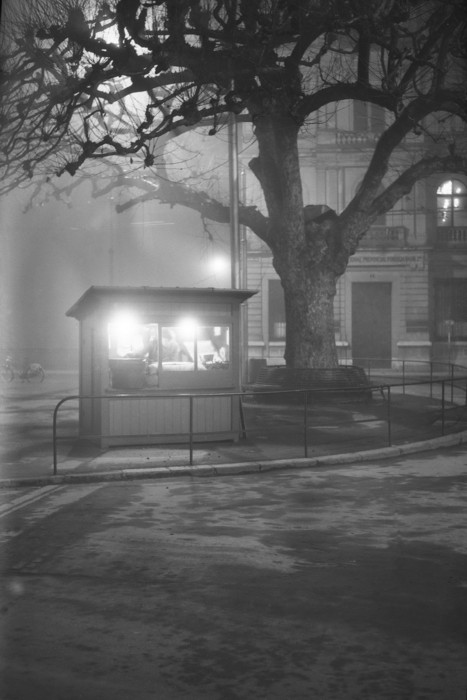 Kiosque à marrons sur la place de l’Île (1947)