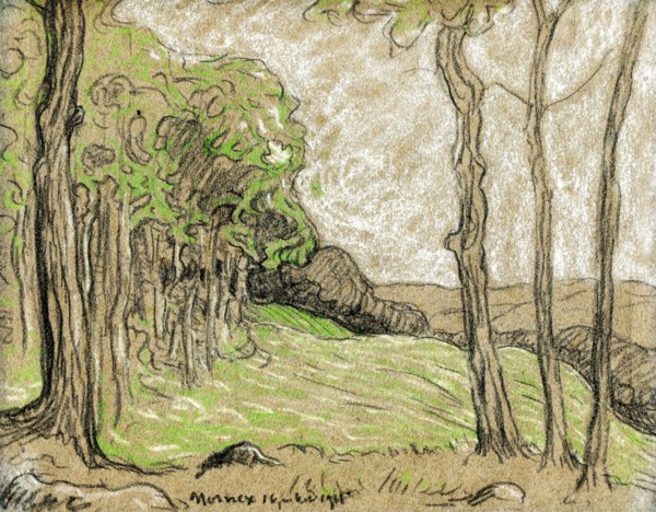 Dessin au fusain de Mornex (1911)