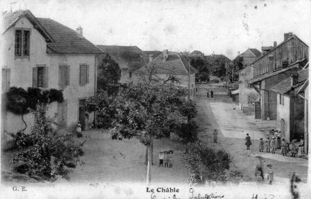 L´école et la mairie du Châble (1905)