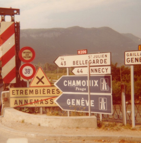 Le pont sur l'Arve à la sortie d'Annemasse (1975)