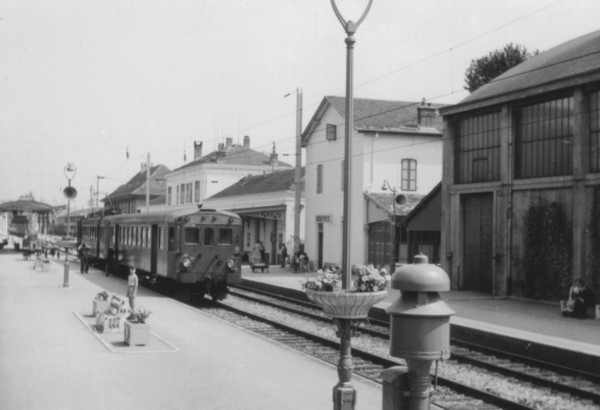 Automotrice Z9052 en gare d'Annemasse (1955)