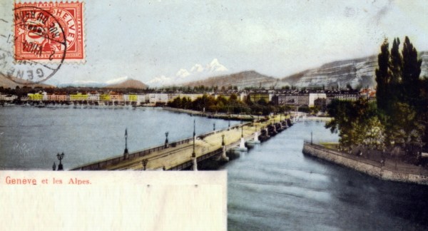 Genève, le pont du Mont-Blanc