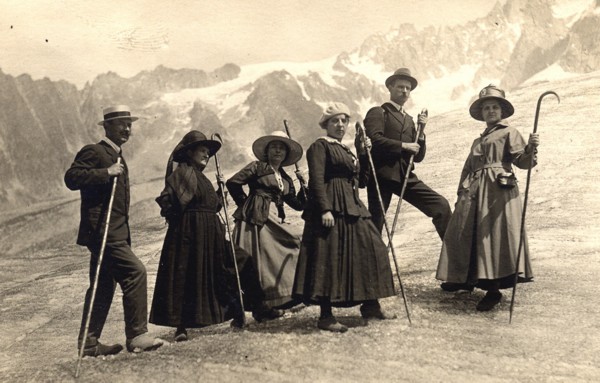 Excursionnistes savoyards à Chamonix (1905 à 1912)