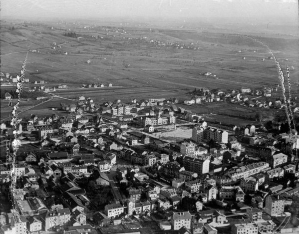 Vue aérienne d’Annemasse (v. 1930)