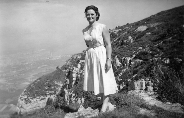 Micheline Francini au Grand Salève (1958)