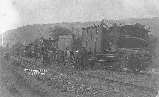 Collision ferroviaire au pont du PLM sur l´Arve en 1904