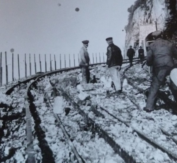 L’éboulement de 1927 en aval du tunnel